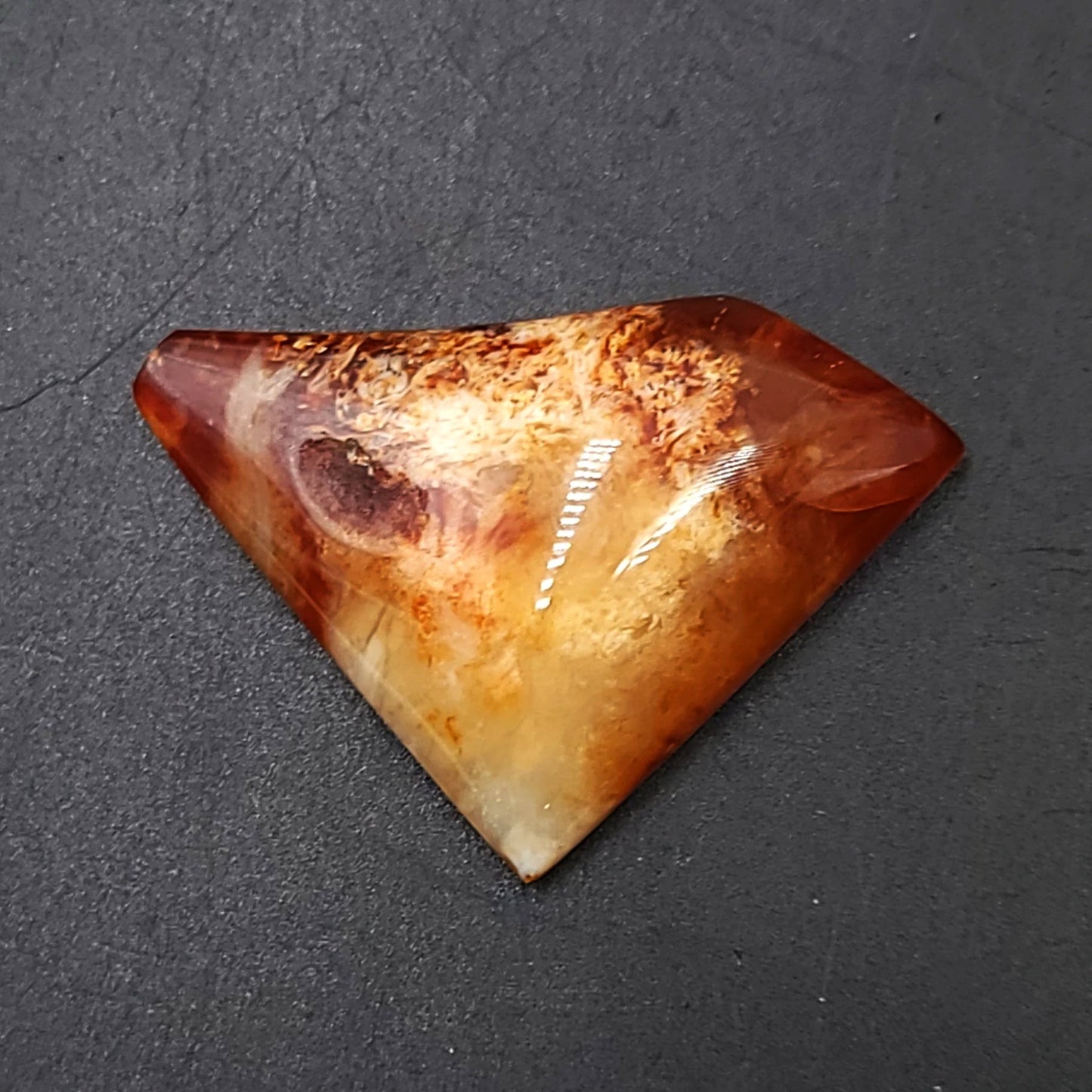 Carnelian Cabochon Free Form "Triangle" Polished Cut Stone