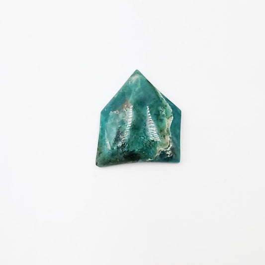 Chrysocolla Cabochon Free Form "Badge" Polished Cut Stone - Elevated Metaphysical