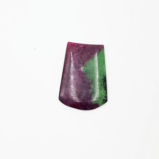 Ruby Zoisite Cabochon Free Form "Badge" Polished Cut Stone