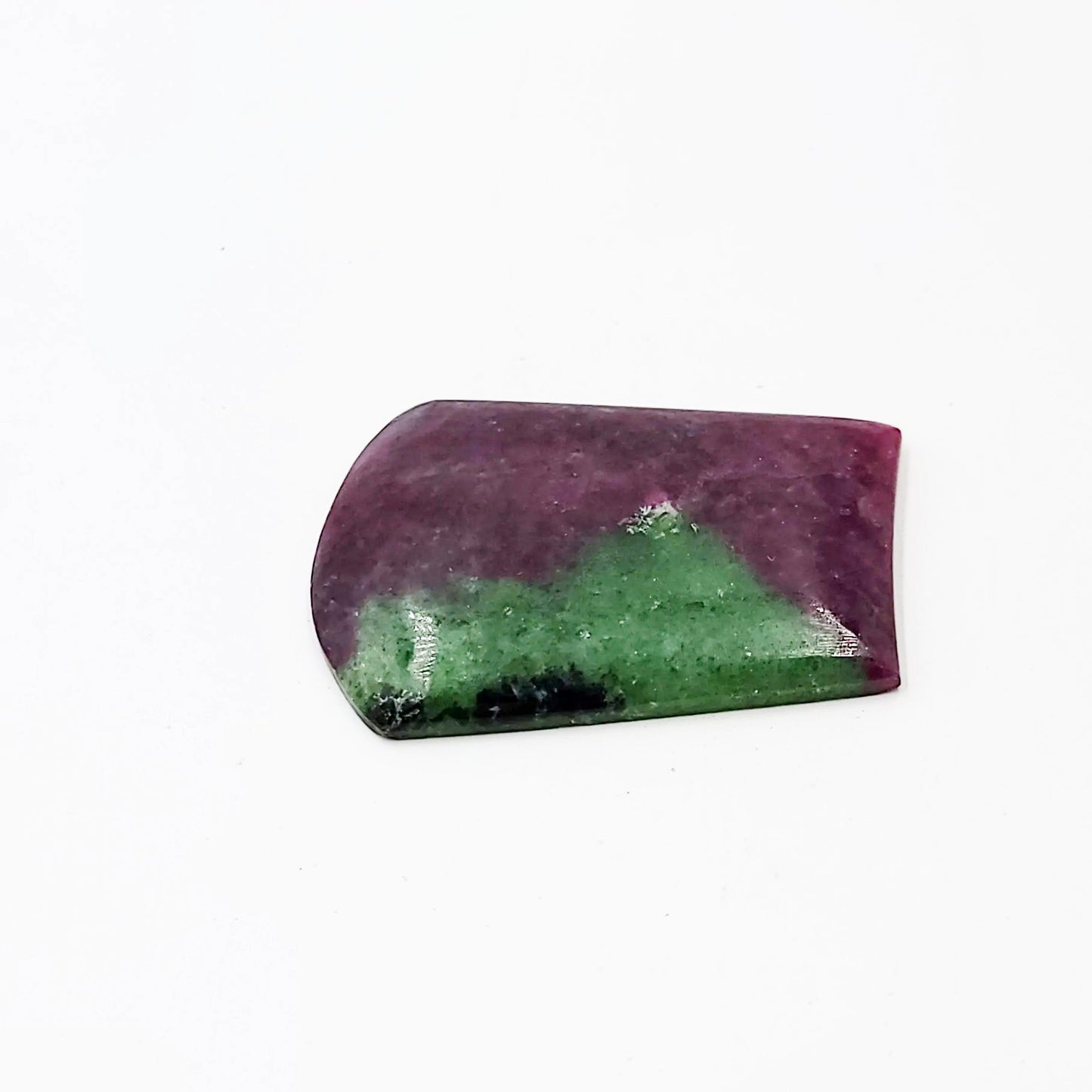 Ruby Zoisite Cabochon Free Form "Badge" Polished Cut Stone
