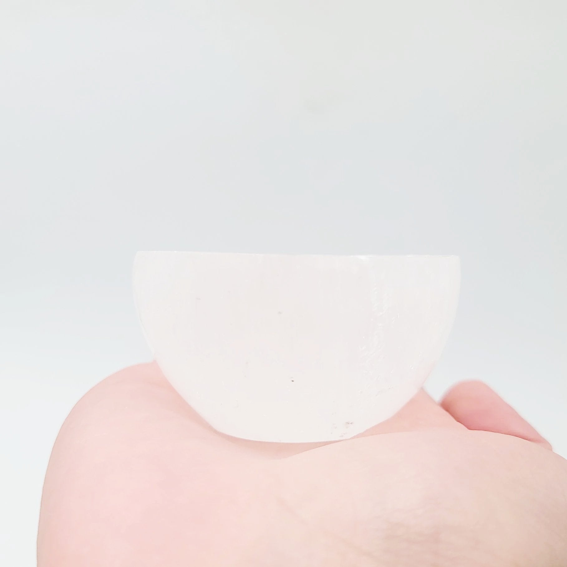 Selenite Bowl Round 2.5" 6.5cm Cleansing Charging Tray - Elevated Metaphysical