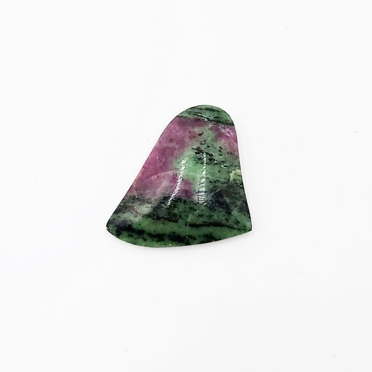 Ruby Zoisite Cabochon Free Form "Bell" Polished Cut Stone