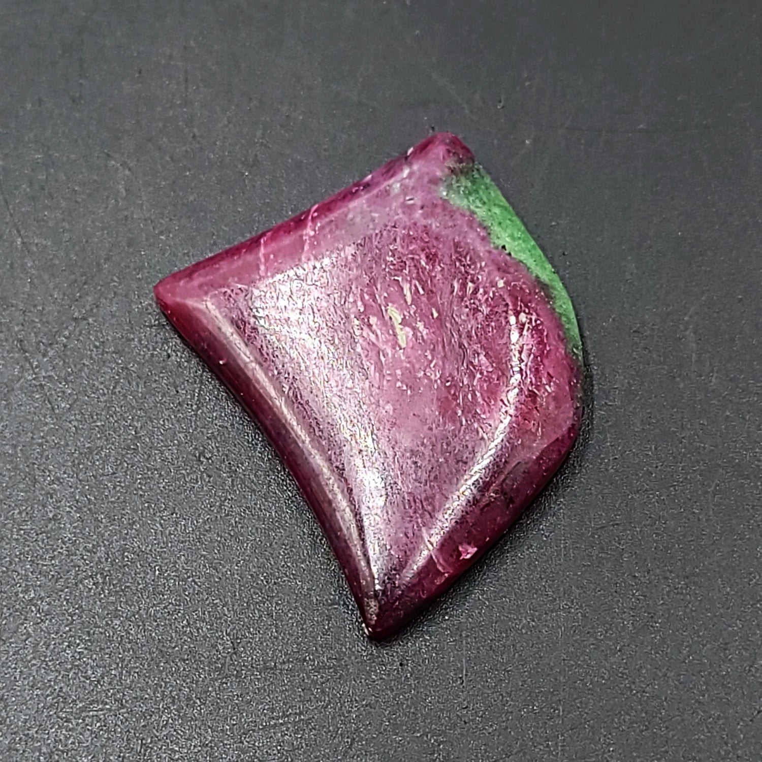 Ruby Zoisite Cabochon Free Form "Tooth" Polished Cut Stone - Elevated Metaphysical