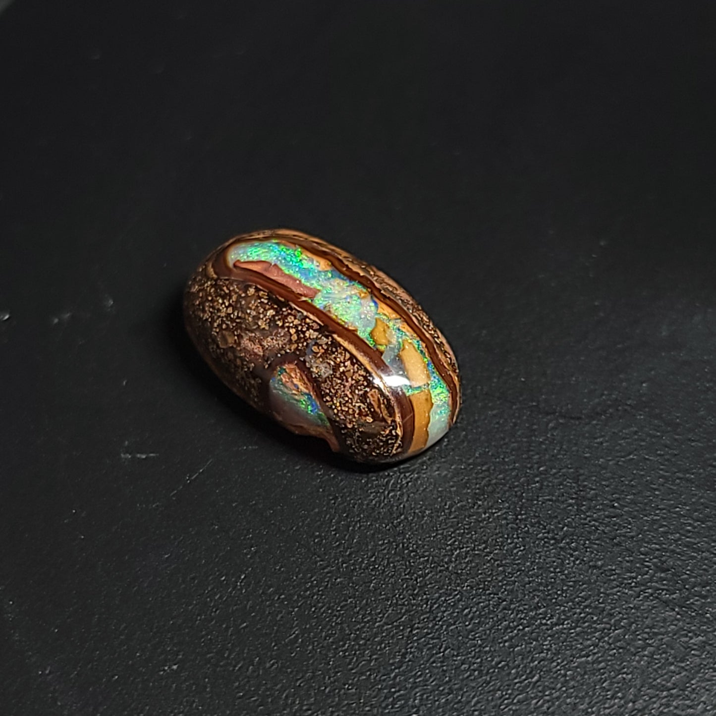 Koroit Nut Boulder Opal 5.7ct Cabochon Oval Polished Cut Stone