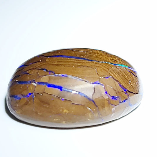 Purple Boulder Opal 12.8ct Cabochon Winton Matrix Round Polished Cut Stone - Elevated Metaphysical