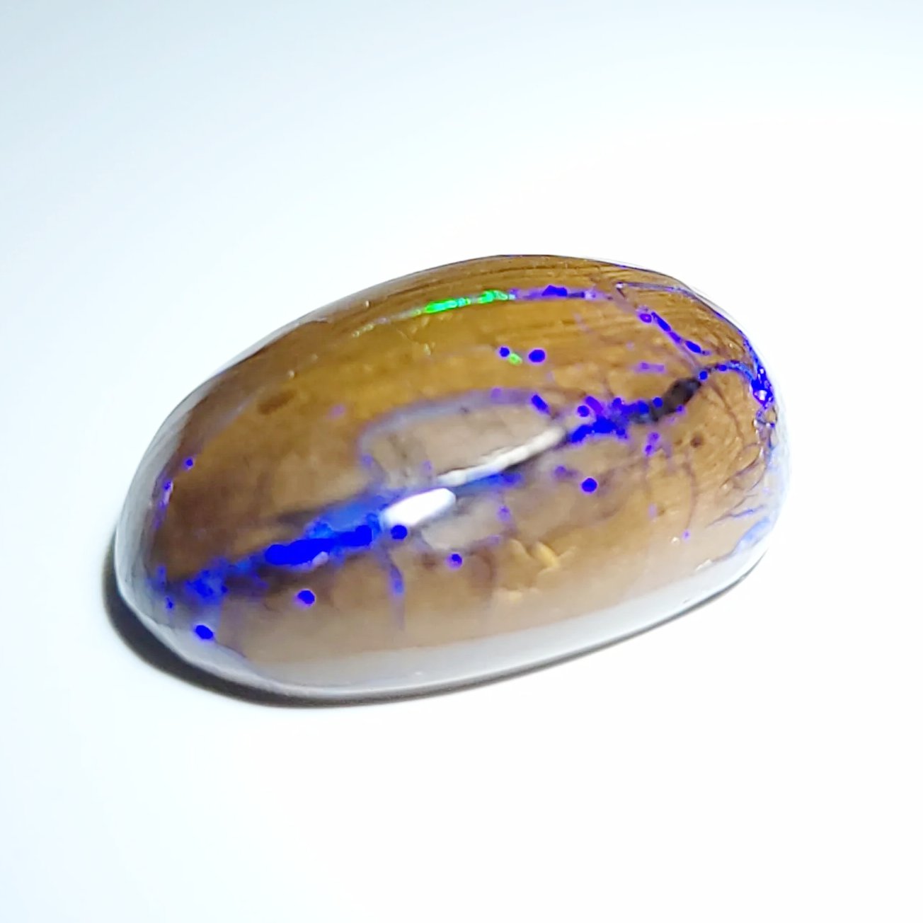 Purple Boulder Opal 12.8ct Cabochon Winton Matrix Round Polished Cut Stone - Elevated Metaphysical