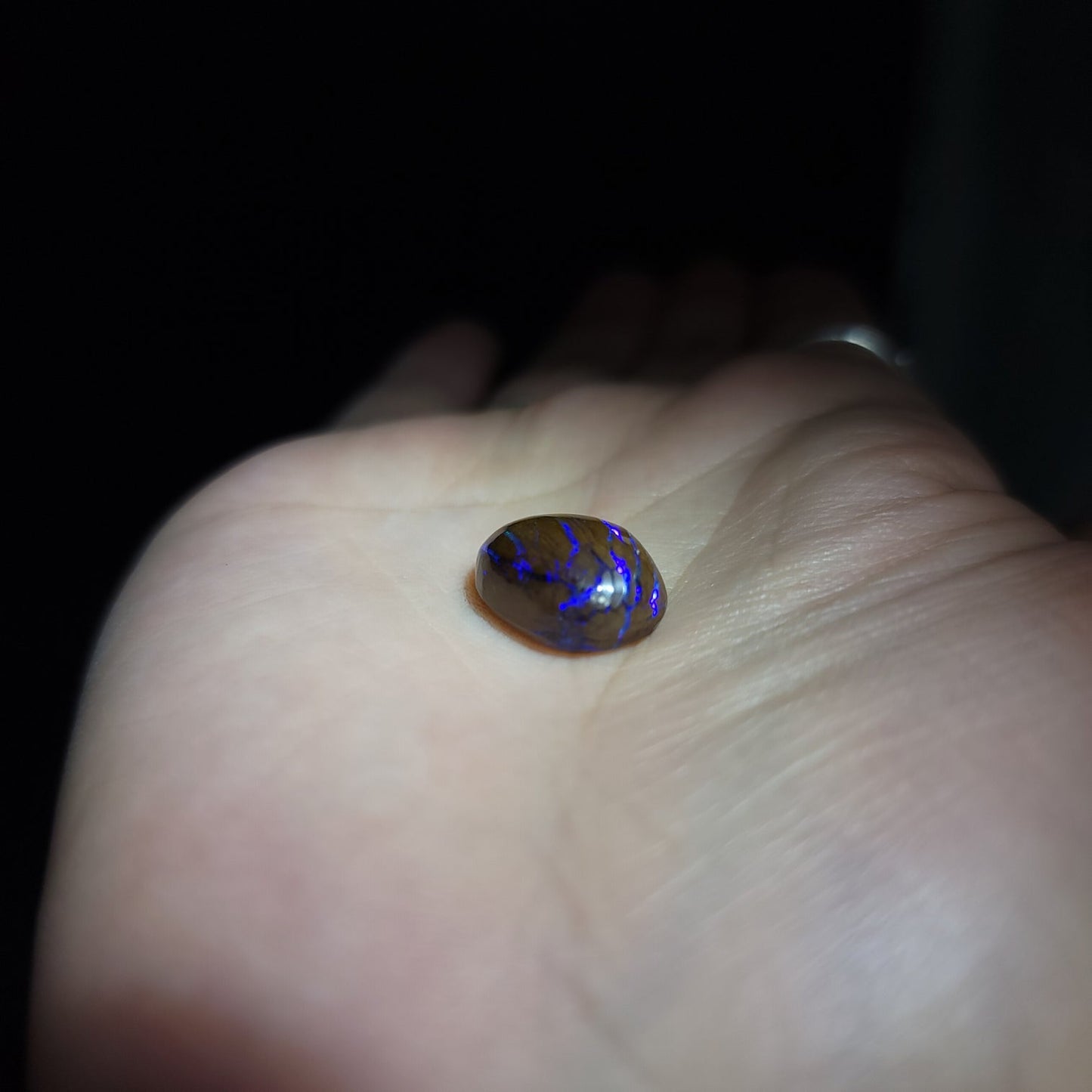 Purple Boulder Opal 12.8ct Cabochon Winton Matrix Round Polished Cut Stone - Elevated Metaphysical