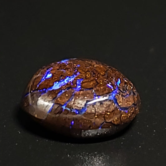 Purple Boulder Opal 6.0ct Cabochon Winton Matrix Round Polished Cut Stone - Elevated Metaphysical