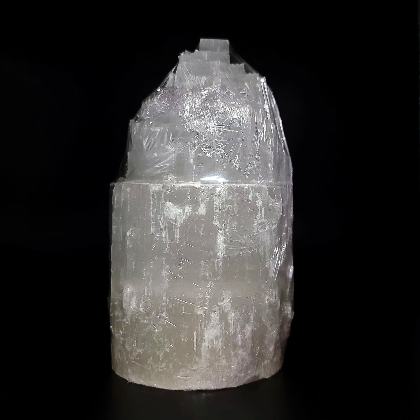 Selenite Tower Lamp Tier Rough 15cm 6"