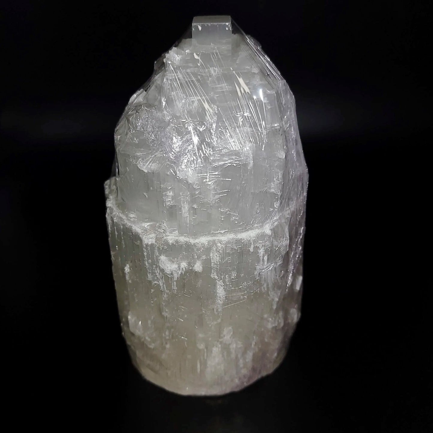 Selenite Tower Lamp Tier Rough 15cm 6"