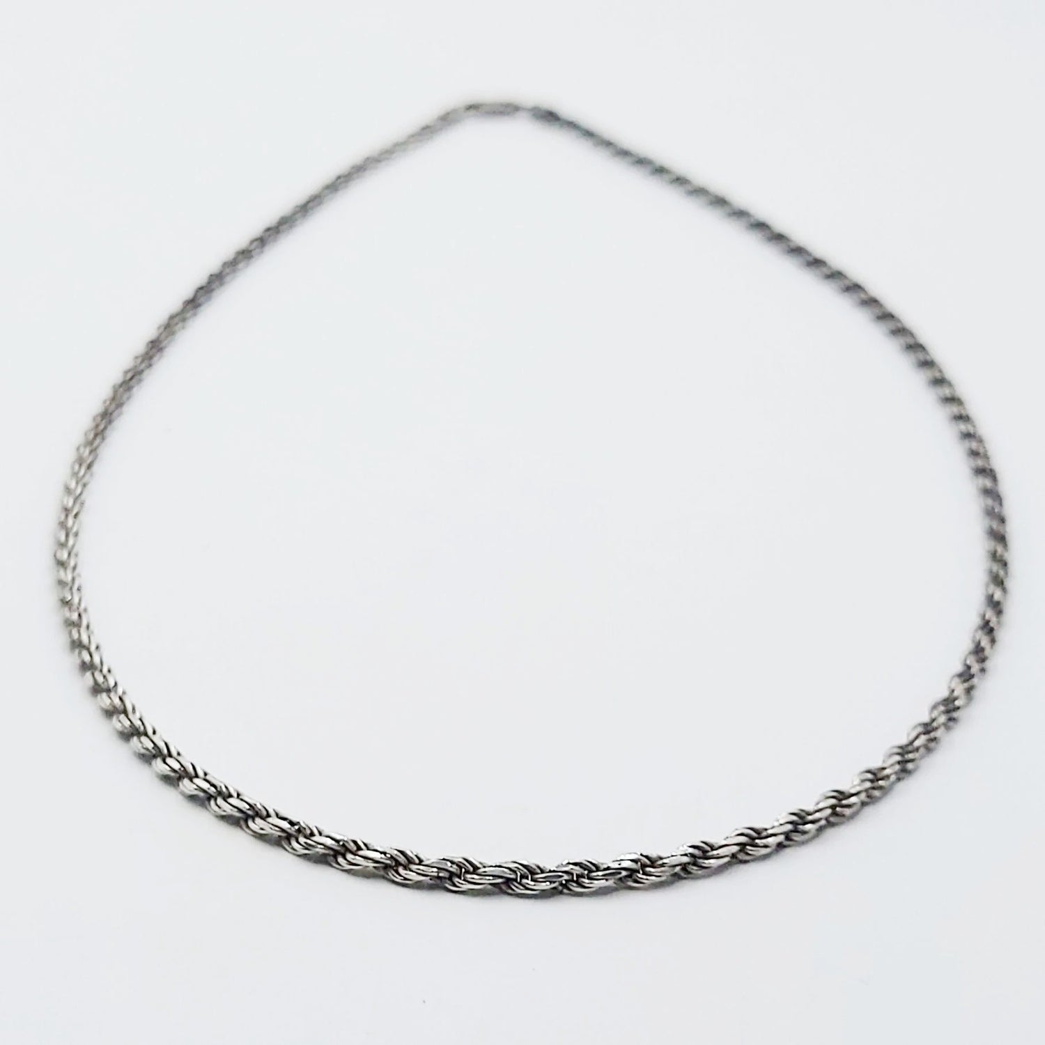 Silver Rope Chain 20" Necklace Sterling 925 - Elevated Metaphysical