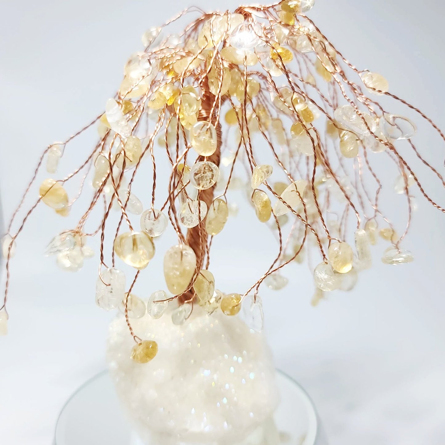 Citrine & Aura Quartz Willow Tree Gemstone Tree - Elevated Metaphysical