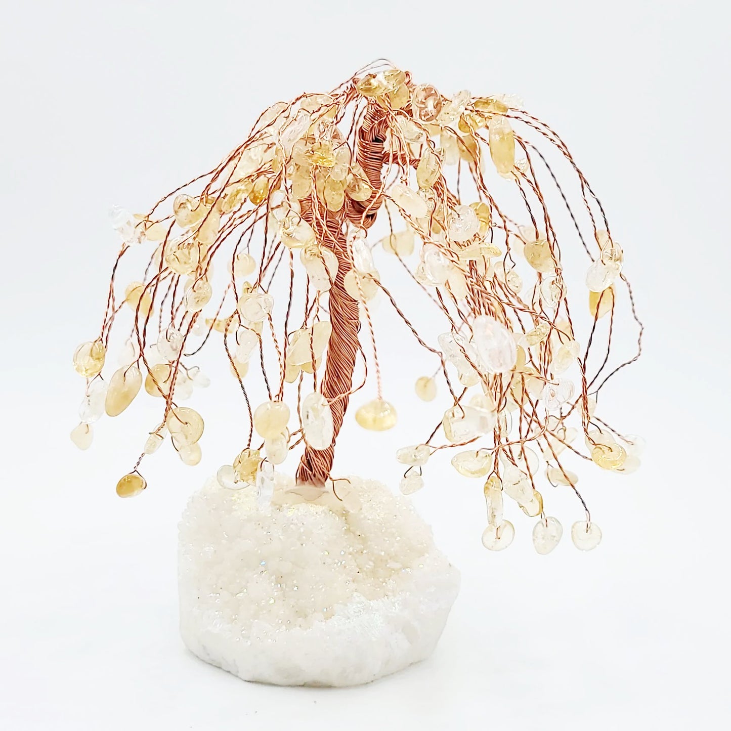 Citrine & Aura Quartz Willow Tree Gemstone Tree - Elevated Metaphysical