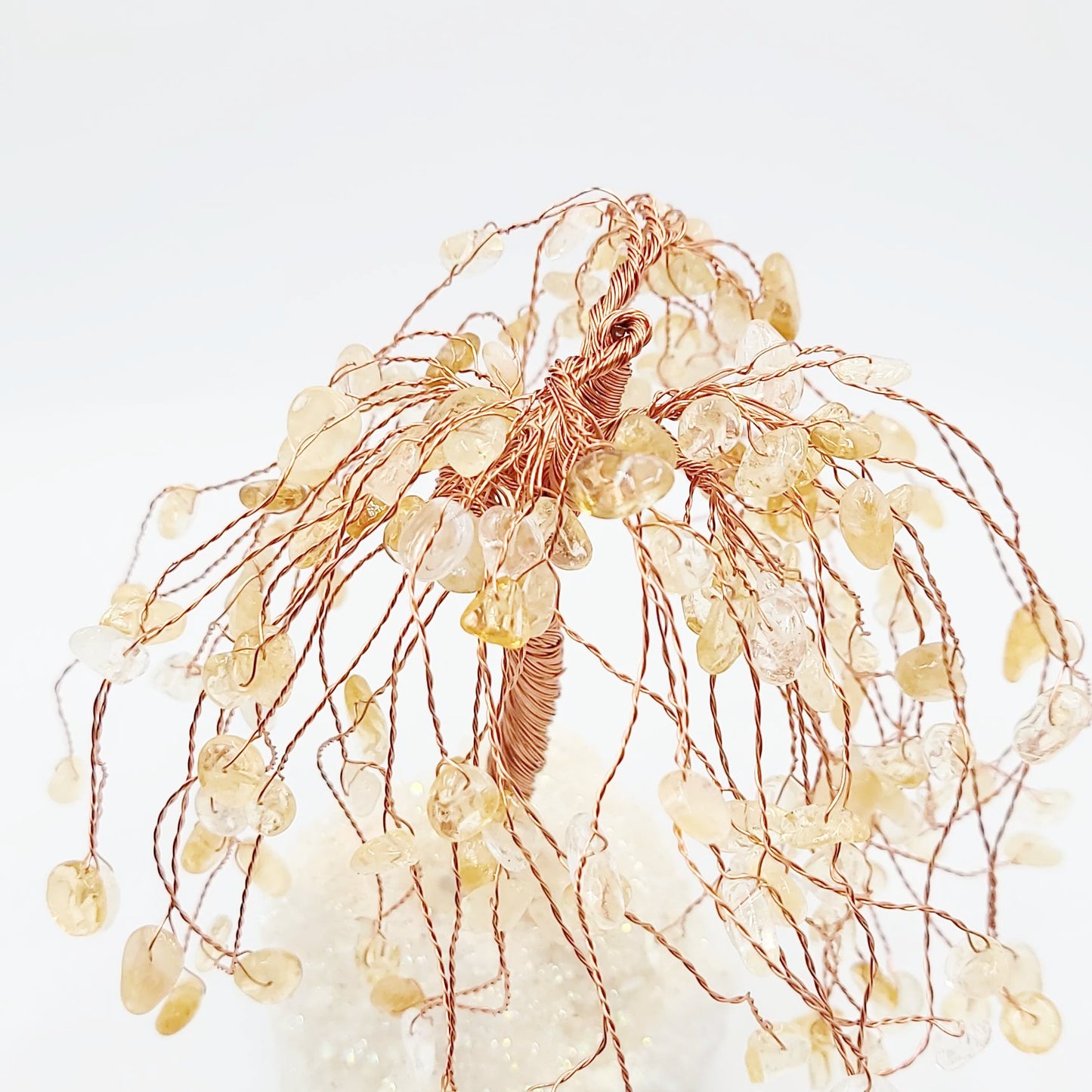 Citrine & Aura Quartz Willow Tree Gemstone Tree - Elevated Metaphysical