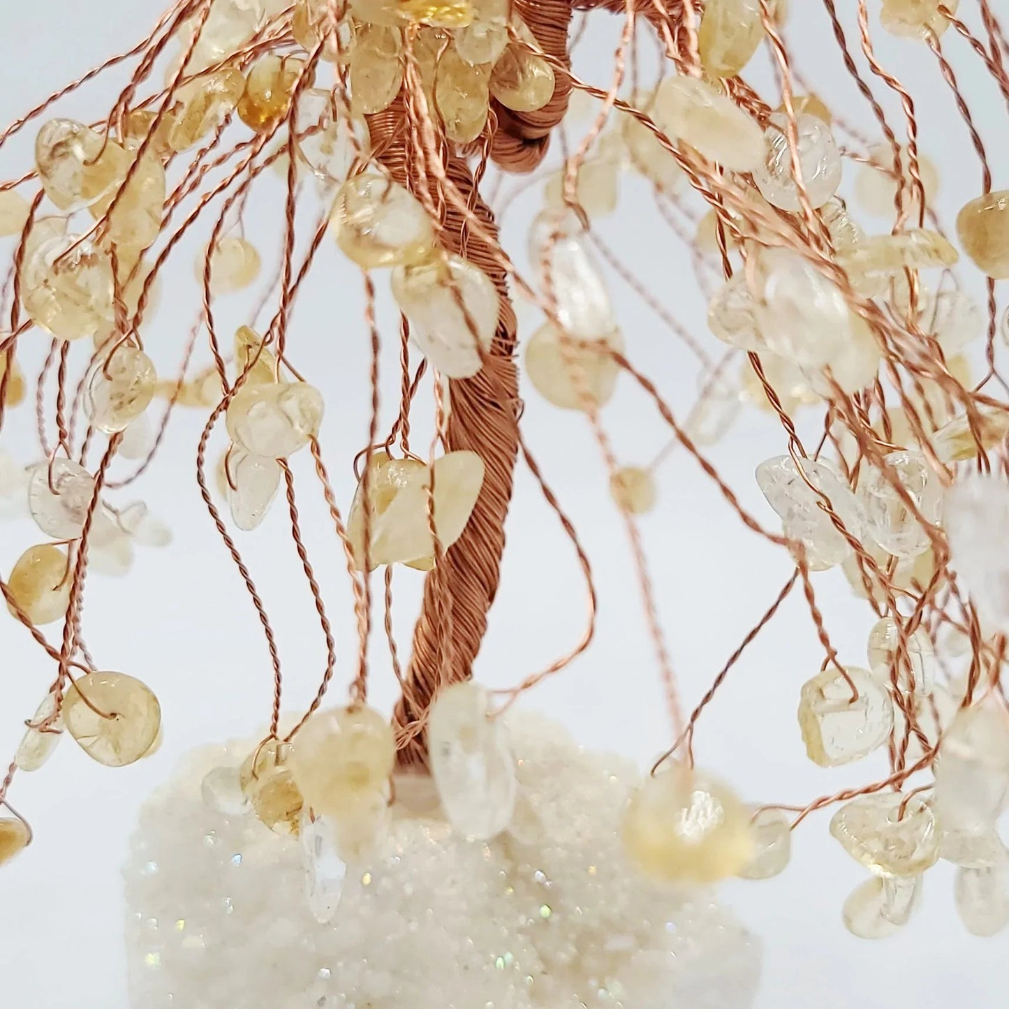 Citrine & Aura Quartz Willow Tree Gemstone Tree - Elevated Metaphysical