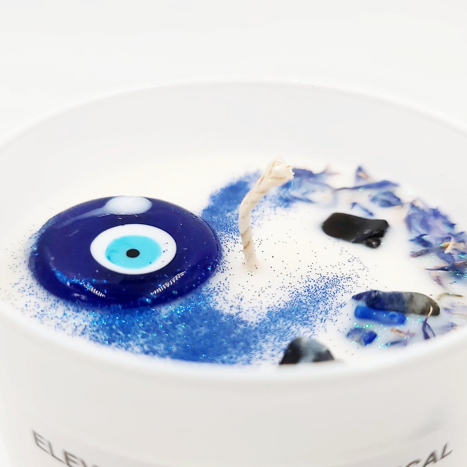 Evil Eye Crystal Candle Egyptian Amber Scented 11oz 310g - Candle - Elevated Metaphysical