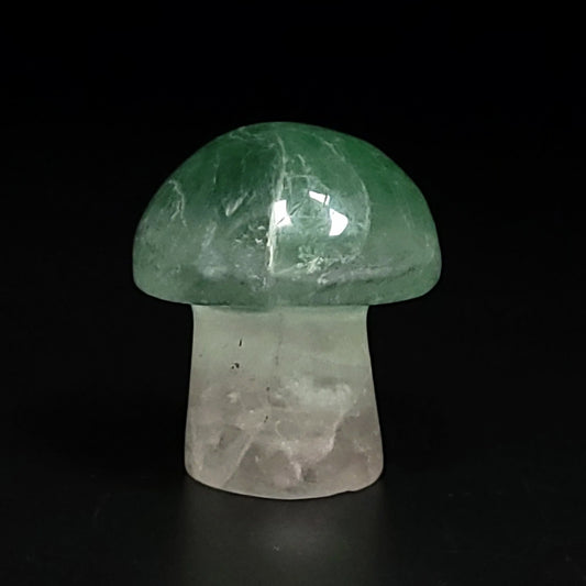 Green Fluorite Mushroom Figurine Carving 35mm 1.35"
