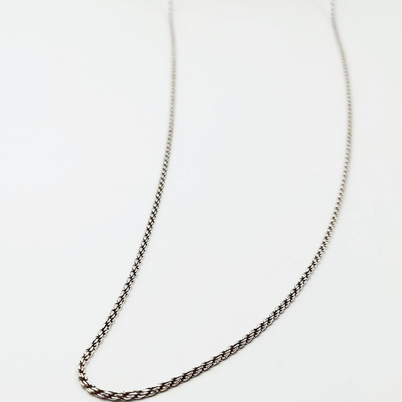Silver Rope Chain 3' 36" Long Necklace Sterling 925