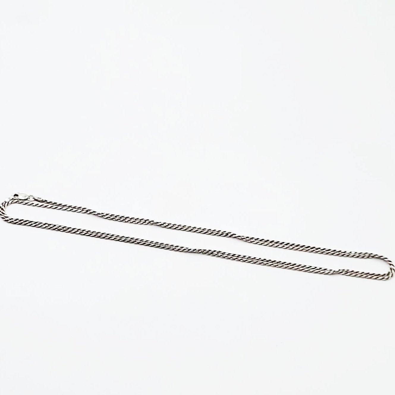 Silver Rope Chain 3' 36" Long Necklace Sterling 925