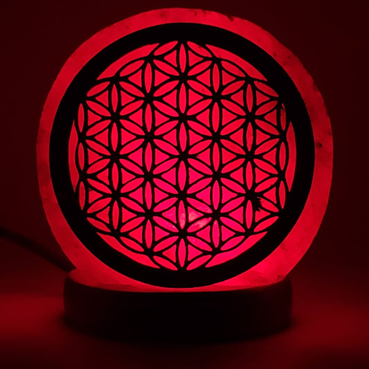 Himalayan Salt Lamp Flower of Life USB 5"