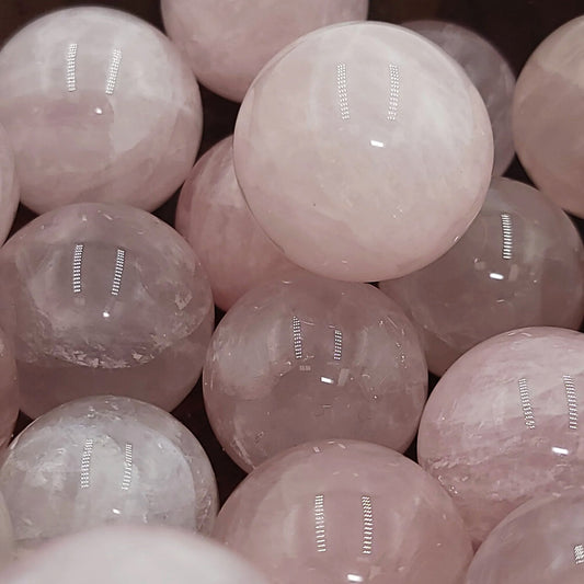 Rose Quartz Sphere 3" 25mm 0.75oz 20g - Elevated Metaphysical