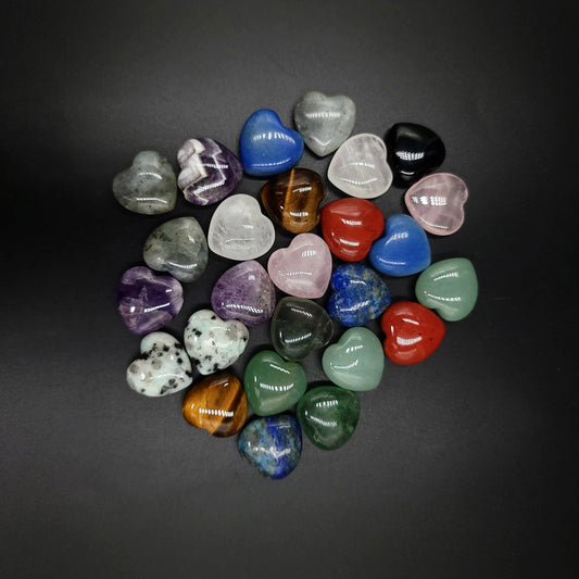 Gemstone Heart Stone Crystal Heart Mini 20mm - Elevated Metaphysical