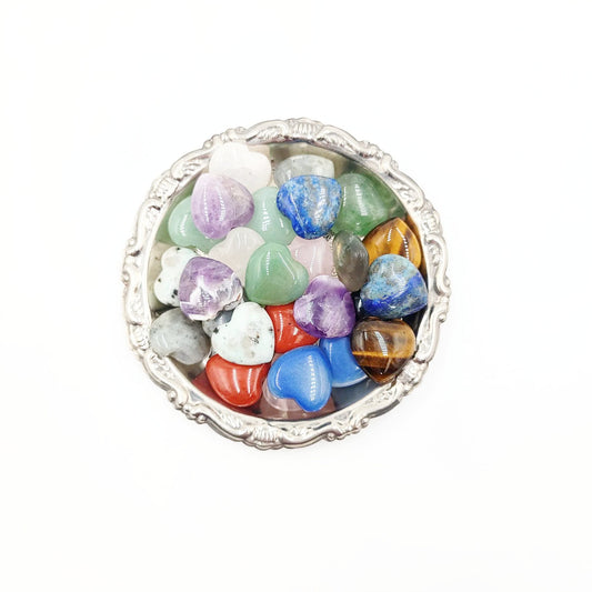 Gemstone Heart Stone Crystal Heart Mini 20mm - Elevated Metaphysical