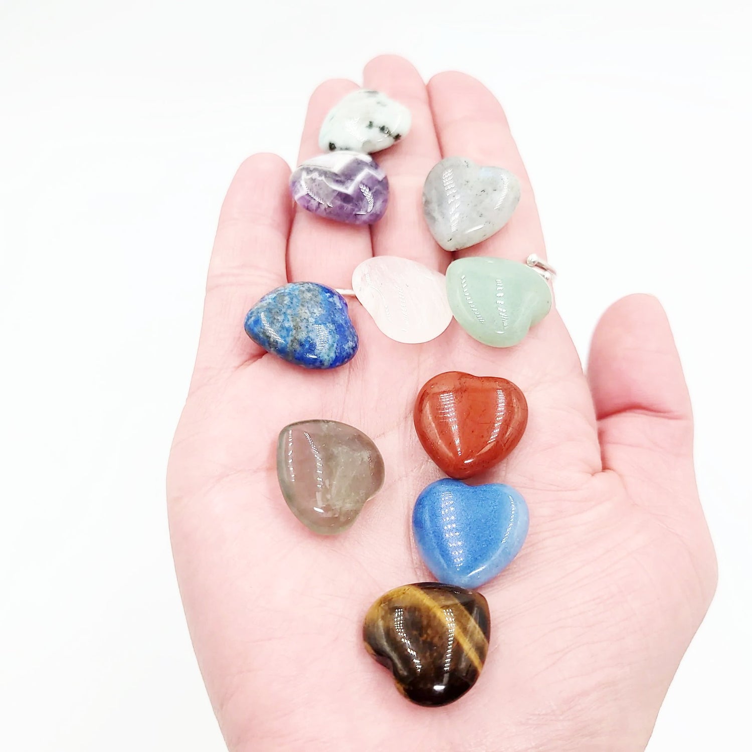 Gemstone Heart Stone Crystal Heart Mini 20mm - Elevated Metaphysical