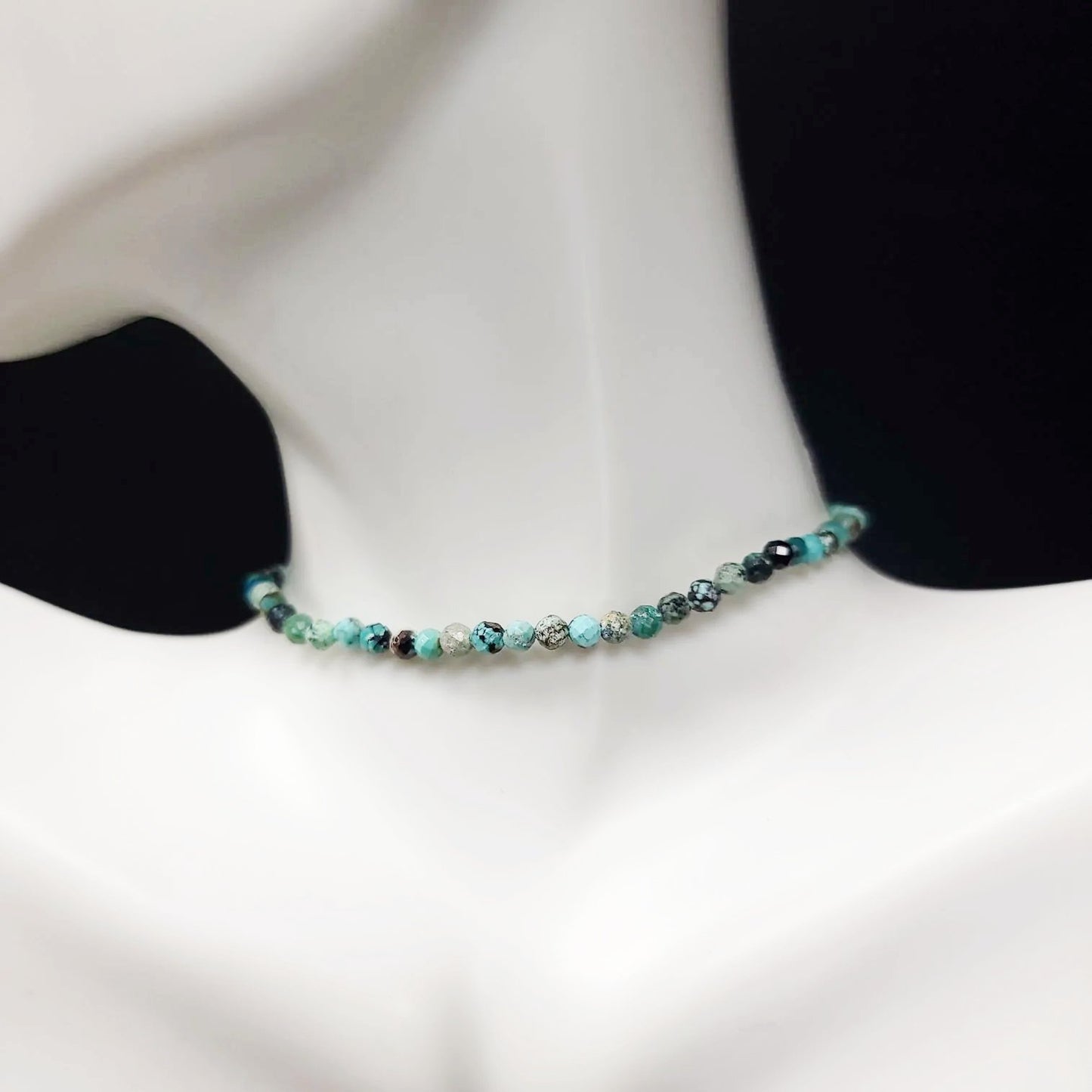 Turquoise Faceted Bead Bracelet 4mm