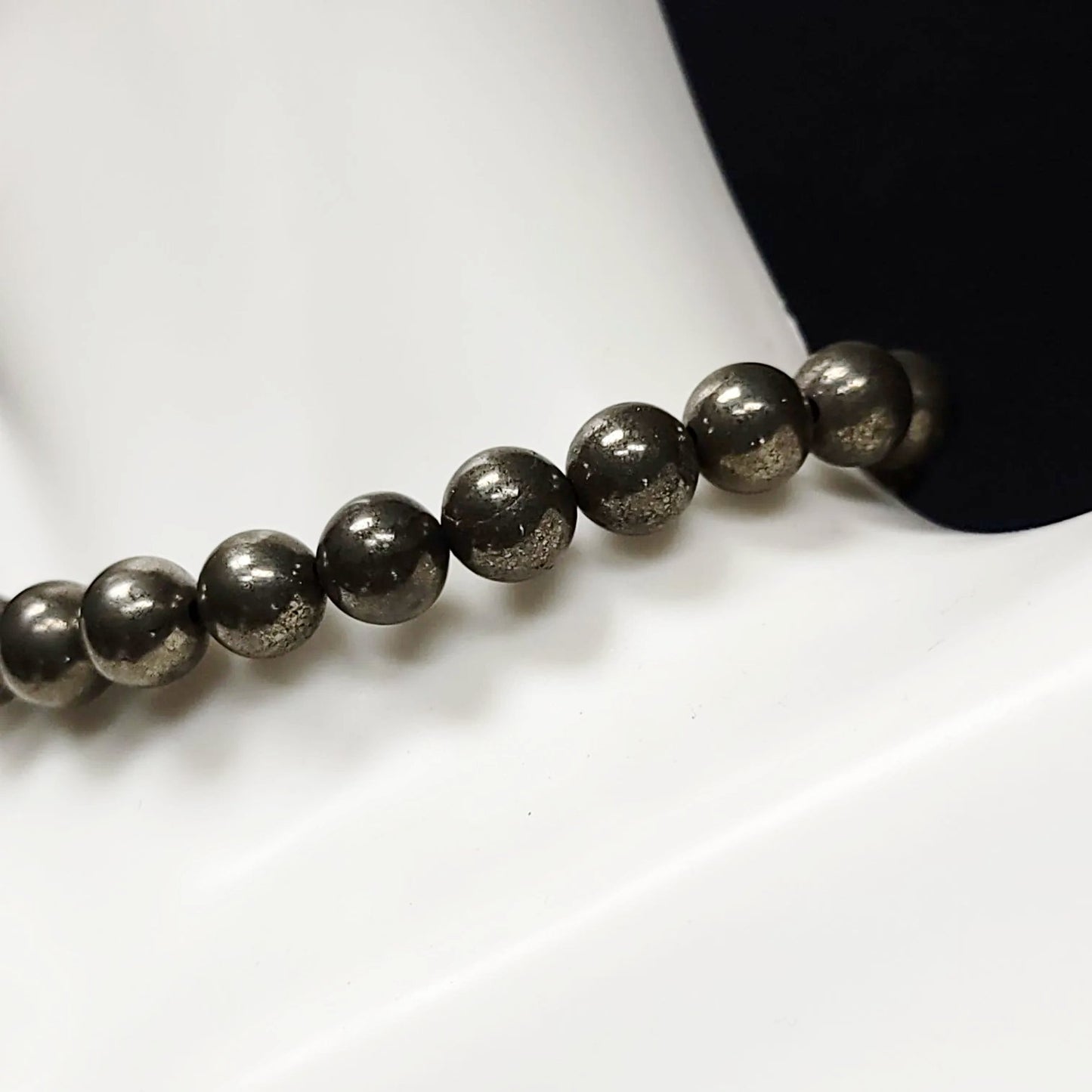 Pyrite Bead Bracelet 8mm - Elevated Metaphysical