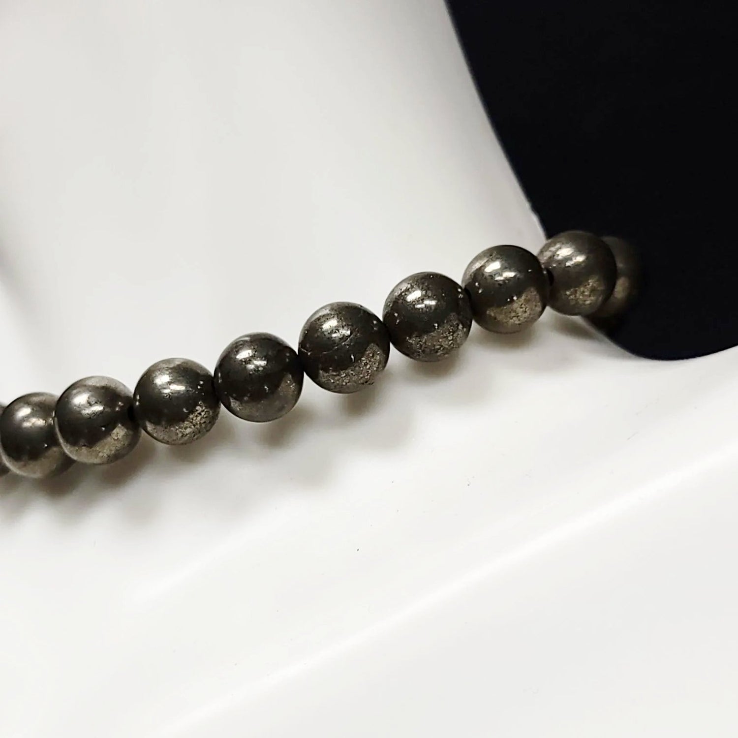 Pyrite Bead Bracelet 8mm - Elevated Metaphysical