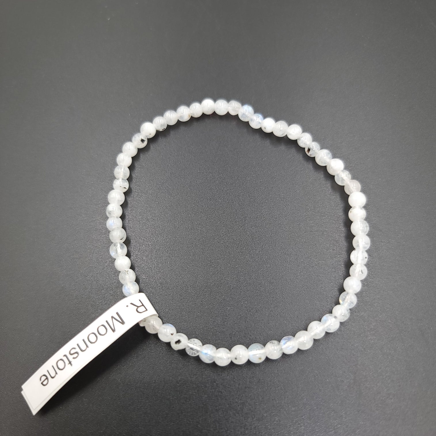 Rainbow Moonstone Bead Bracelet 4mm - Elevated Metaphysical