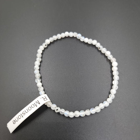 Rainbow Moonstone Bead Bracelet 4mm - Elevated Metaphysical