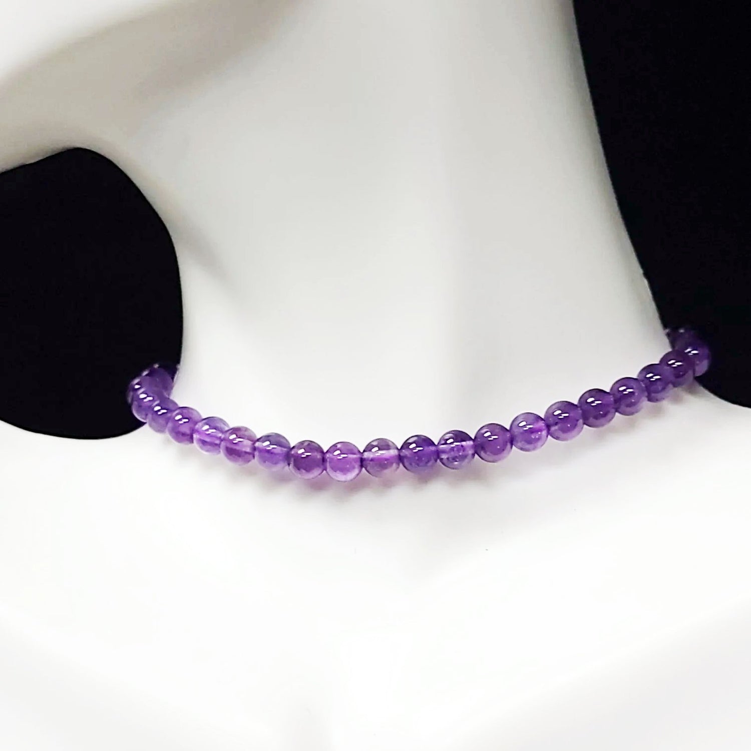 Amethyst Bead Bracelet 4mm - Elevated Metaphysical