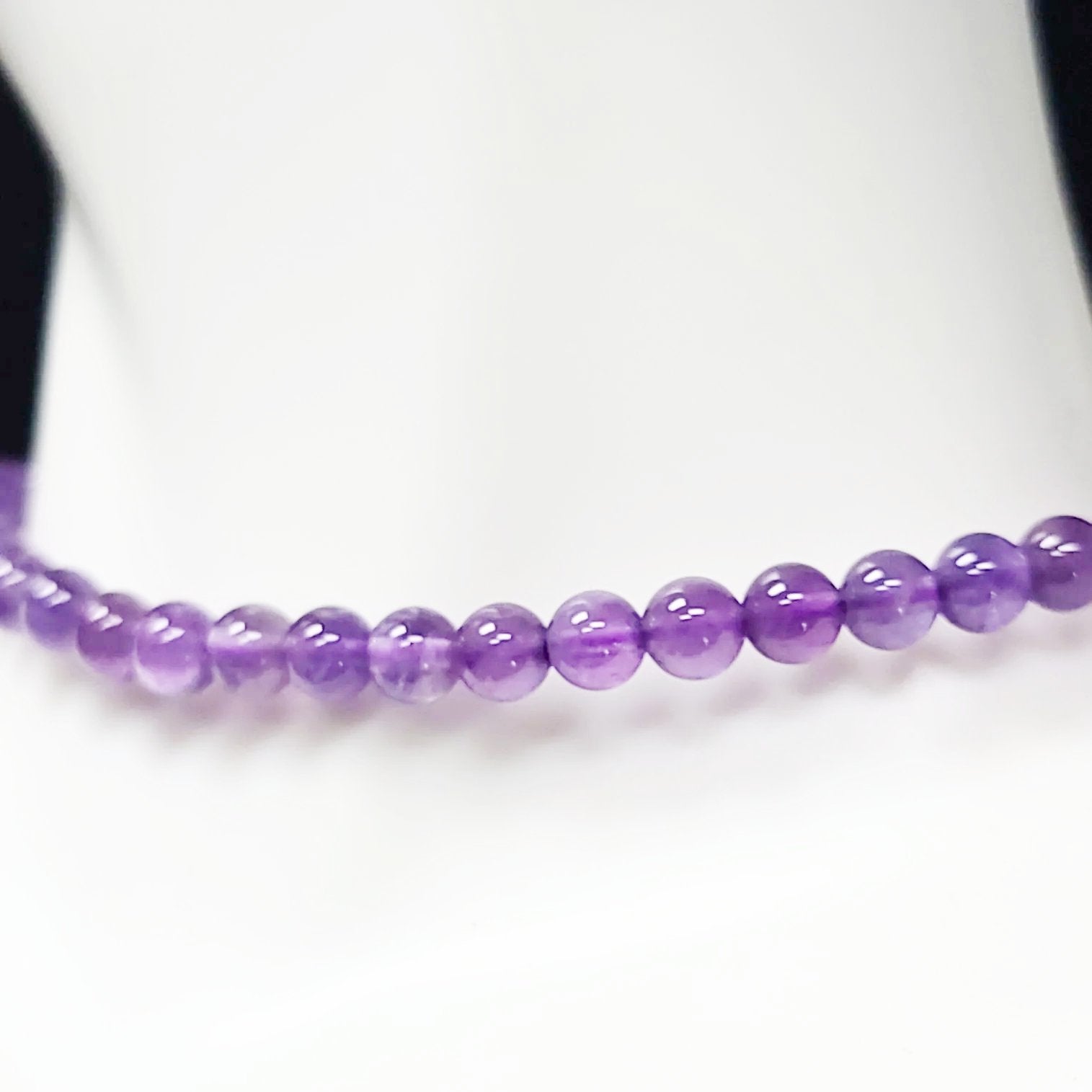 Amethyst Bead Bracelet 4mm - Elevated Metaphysical