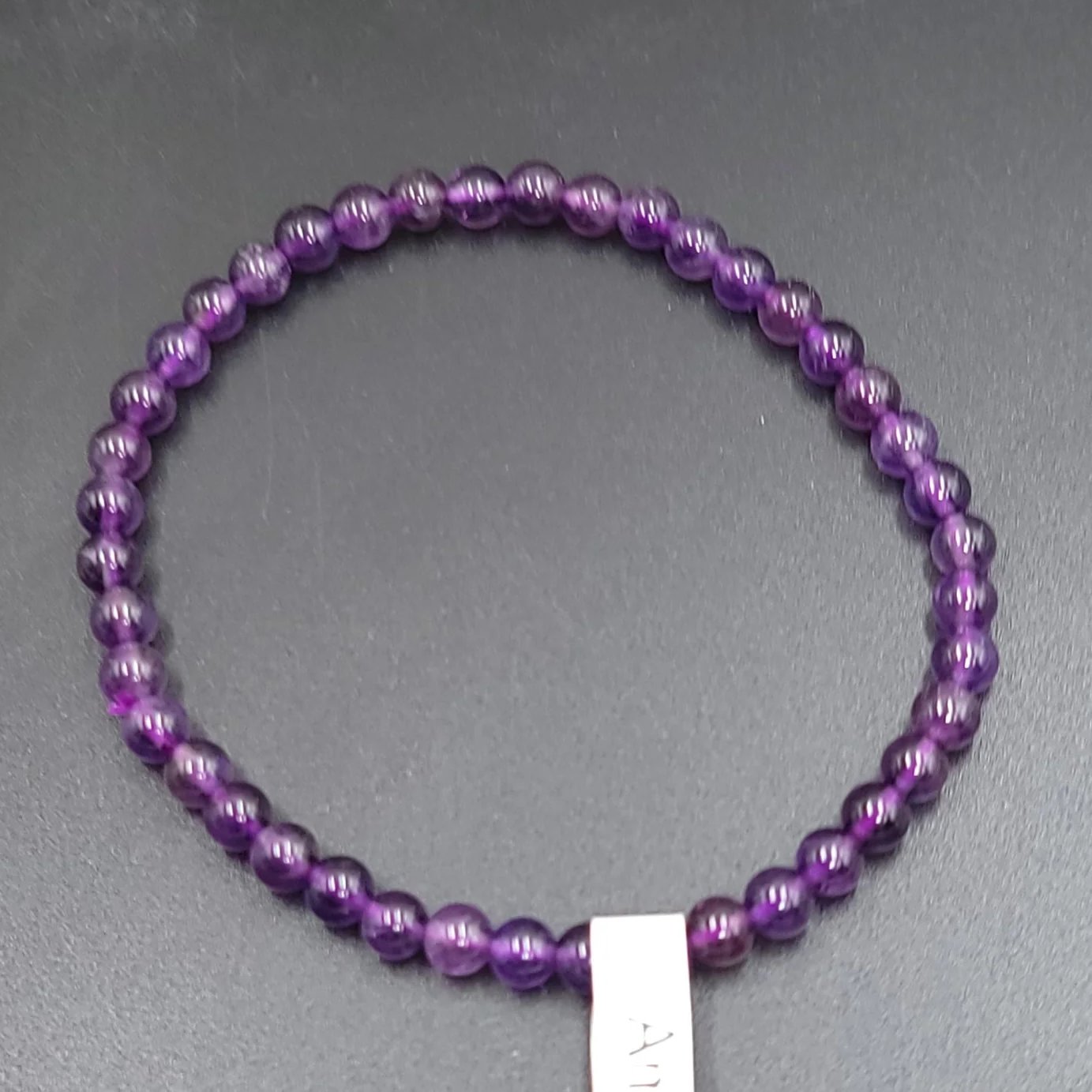 Amethyst Bead Bracelet 4mm - Elevated Metaphysical