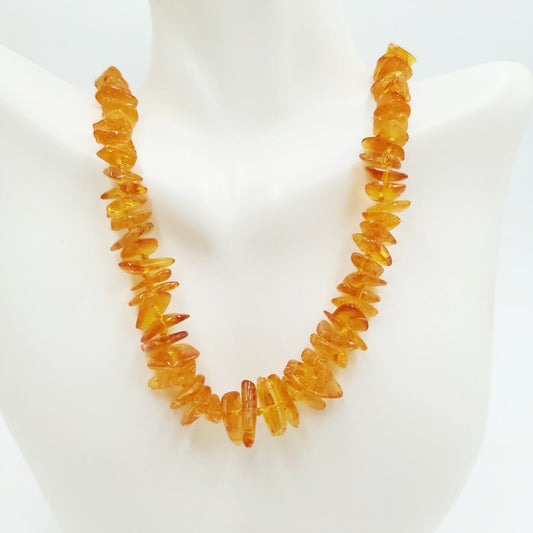 Amber Chip Necklace Graduated 26" - Elevated Metaphysical