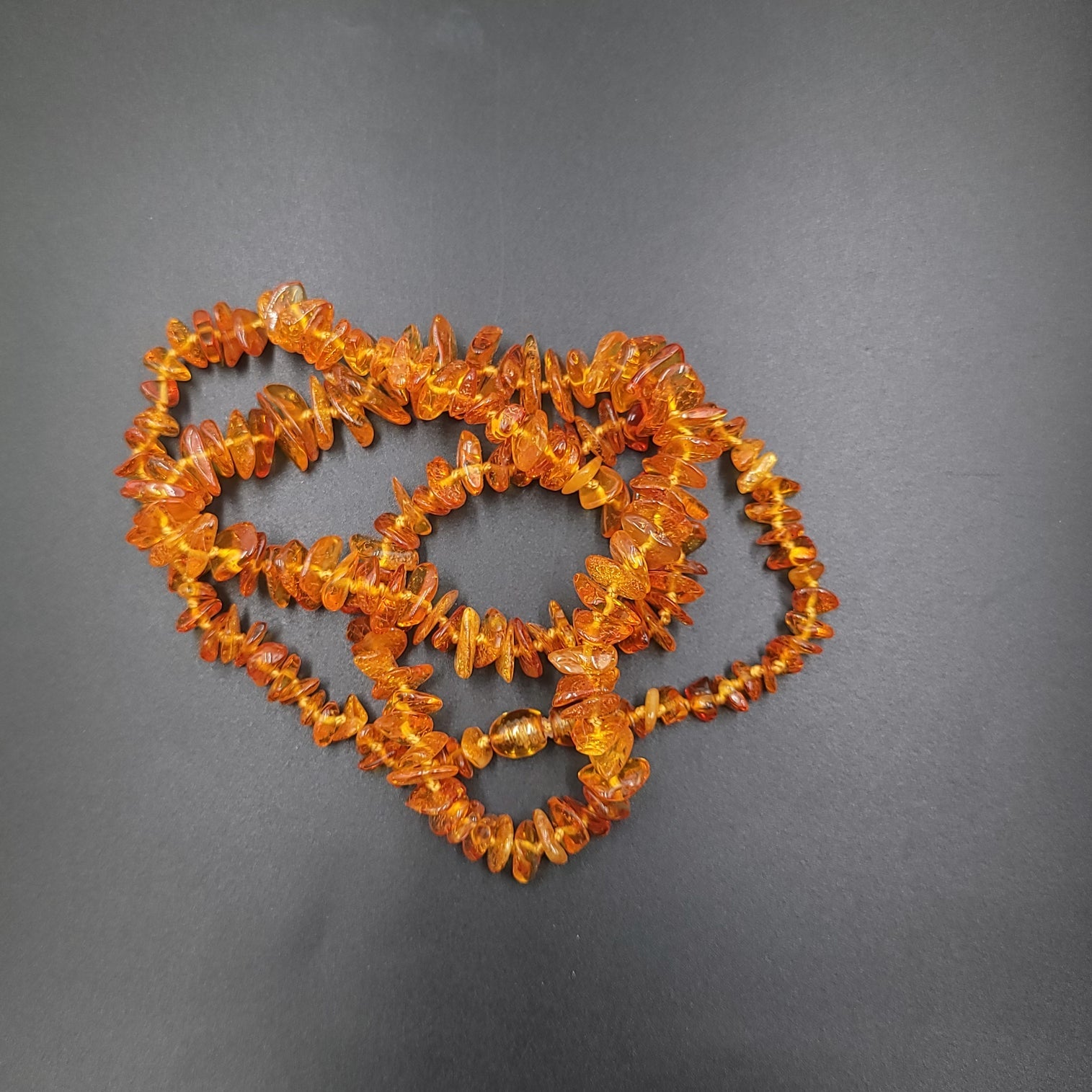 Amber Chip Necklace Graduated 26" - Elevated Metaphysical