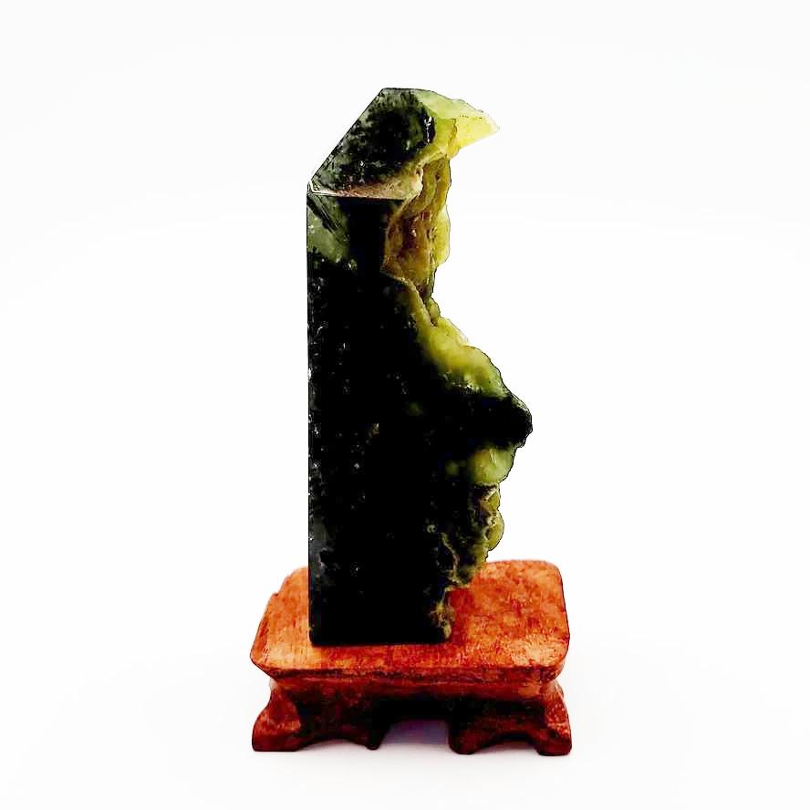 Prehnite w/ Epidote and Rutile Tower Druzy Point