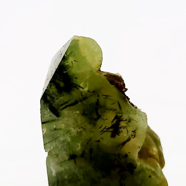 Prehnite w/ Epidote and Rutile Tower Druzy Point