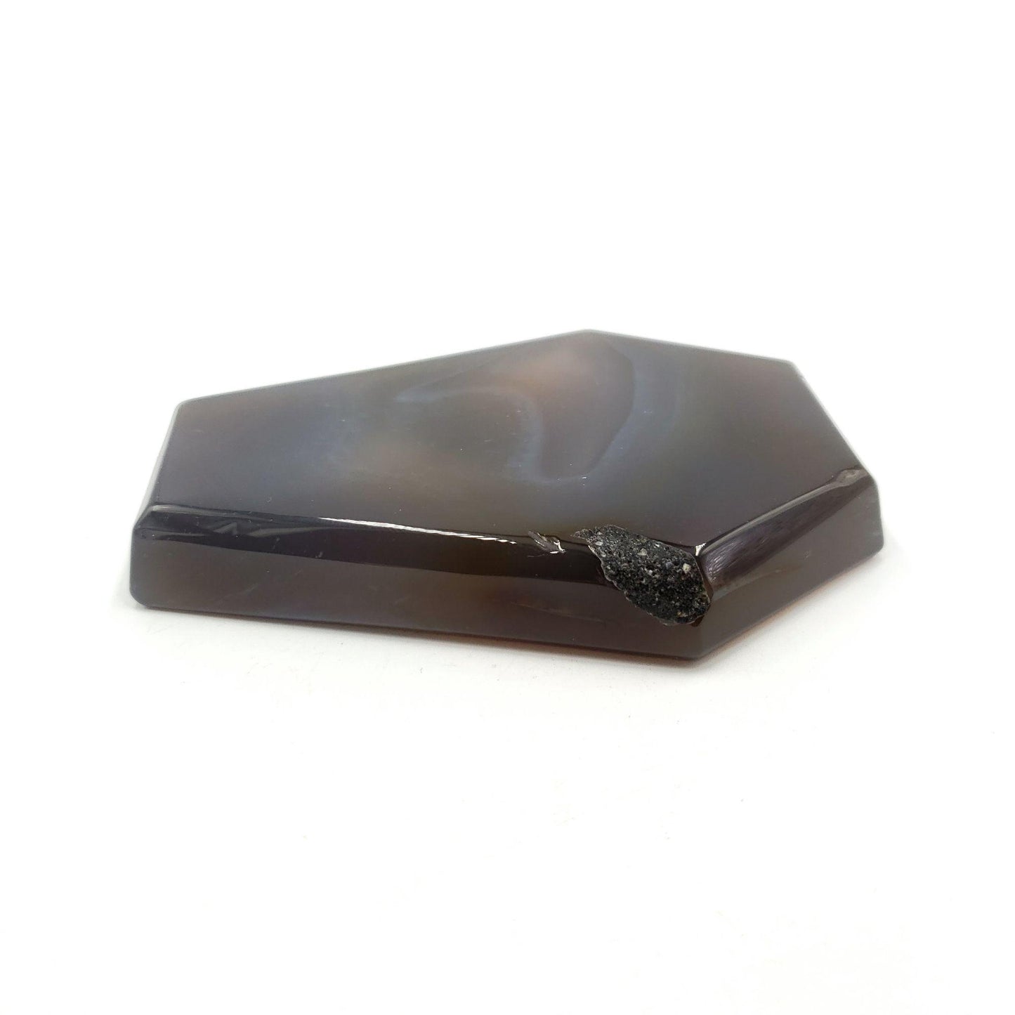 Druzy Agate Coffin Polished Banded Agate Slab