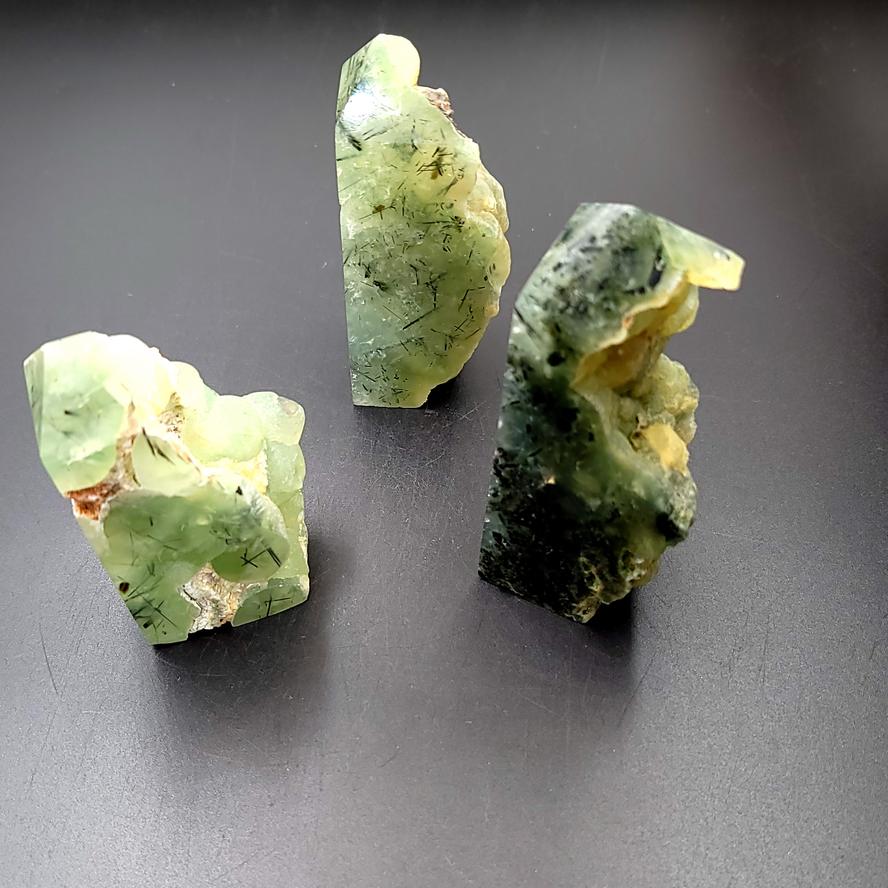 Prehnite w/ Epidote and Rutile Tower Druzy Point